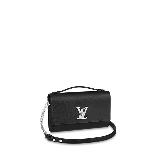 Louis Vuitton LOCKME CLUTCH Black High