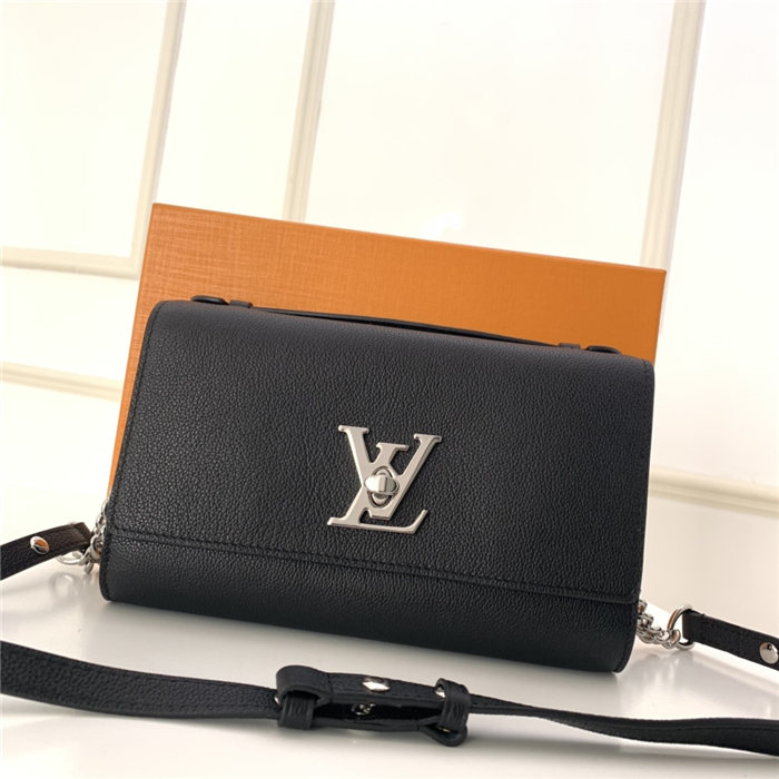 Louis Vuitton LOCKME CLUTCH Black High