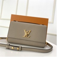 Louis Vuitton LOCKME CLUTCH Taupe High