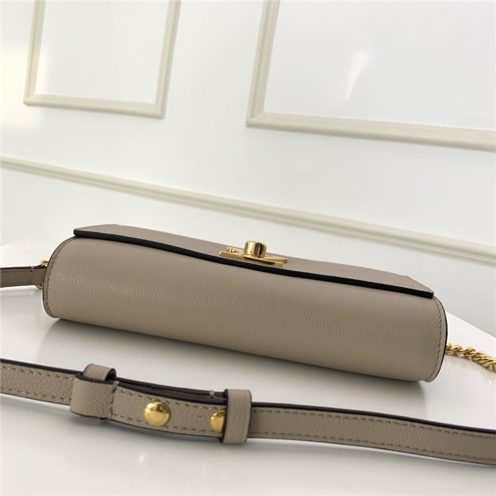 Louis Vuitton LOCKME CLUTCH Taupe High