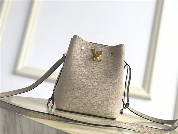 Louis Vuitton NANO LOCKME BUCKET Beige High