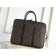 Louis Vuitton PORTE-DOCUMENTS VOYAGE PM Monogram Macassar canvas M52005 High