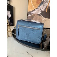 Louis Vuitton POCHETTE MÉTIS Embossed grained cowhide leather Steel Blue High