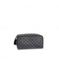 Louis Vuitton DOPP KIT TOILET POUCH Damier Graphite High