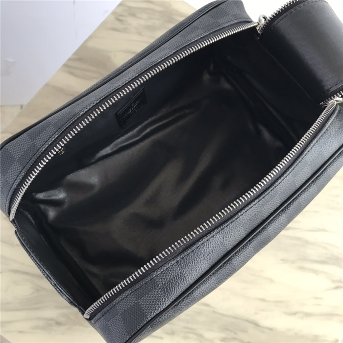 Louis Vuitton DOPP KIT TOILET POUCH Damier Graphite High