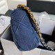 Large Chanel 19 Flap Bag Denim High