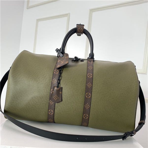 Louis Vuitton KEEPALL BANDOULIÈRE 50 Taiga Green High