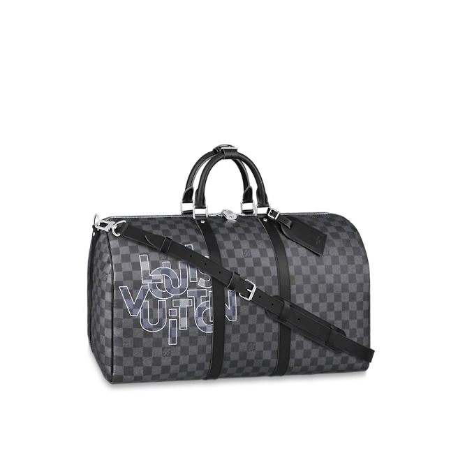 Louis Vuitton KEEPALL BANDOULIÈRE 50 Damier Graphite Gris High