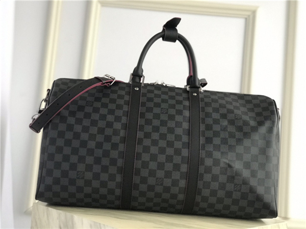 Louis Vuitton KEEPALL BANDOULIÈRE 50 Damier Graphite Red High