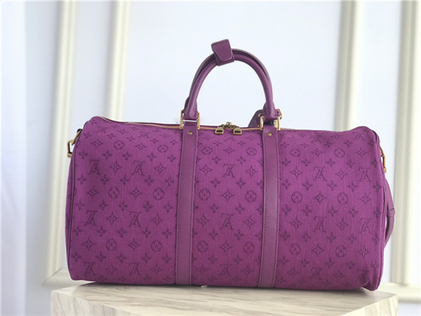 Louis Vuitton KEEPALL BANDOULIÈRE 50 Denim Purple High