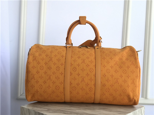 Louis Vuitton KEEPALL BANDOULIÈRE 50 Denim Mustard High