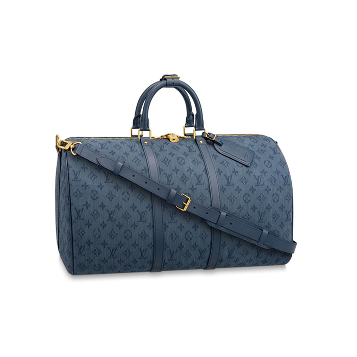 Louis Vuitton KEEPALL BANDOULIÈRE 50 Denim Navy High