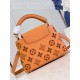 Louis Vuitton Capucines Mini Calfskin leather embroidery Saffron Yellow M22922/M22863 High