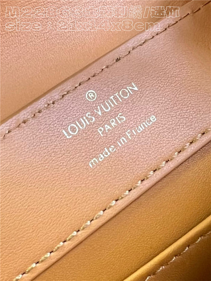 Louis Vuitton Capucines Mini Calfskin leather embroidery Saffron Yellow M22922/M22863 High