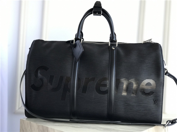 Louis Vuitton X Supreme Keepall Bandoulière 45 Black High