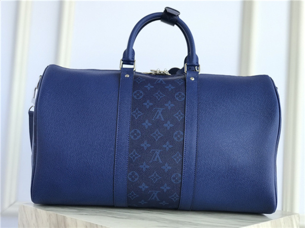 Louis Vuitton KEEPALL BANDOULIÈRE 45 Taiga Blue High