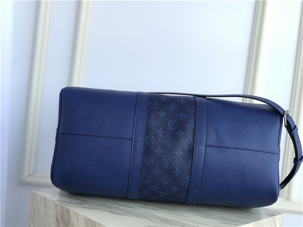 Louis Vuitton KEEPALL BANDOULIÈRE 45 Taiga Blue High