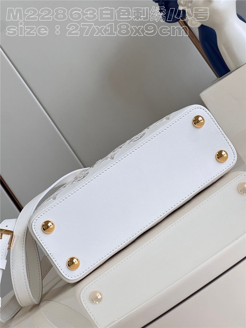 Louis Vuitton Capucines BB Calfskin leather embroidery White M22922/M22863 High