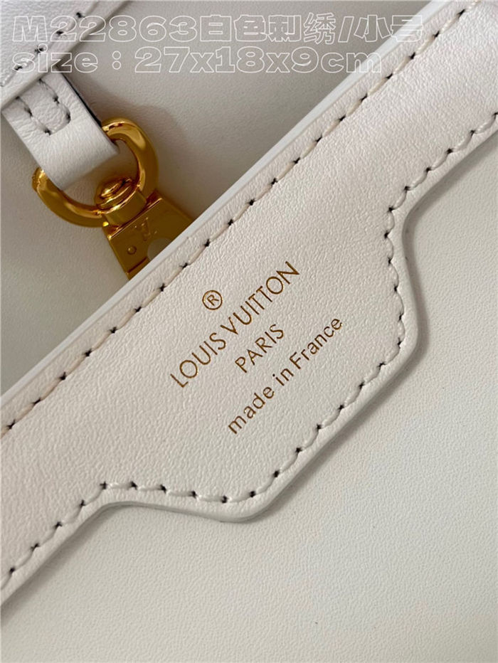 Louis Vuitton Capucines BB Calfskin leather embroidery White M22922/M22863 High