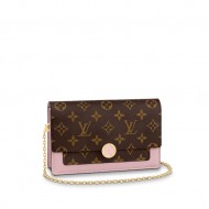 Louis Vuitton FLORE CHAIN WALLET Rose Ballerine High