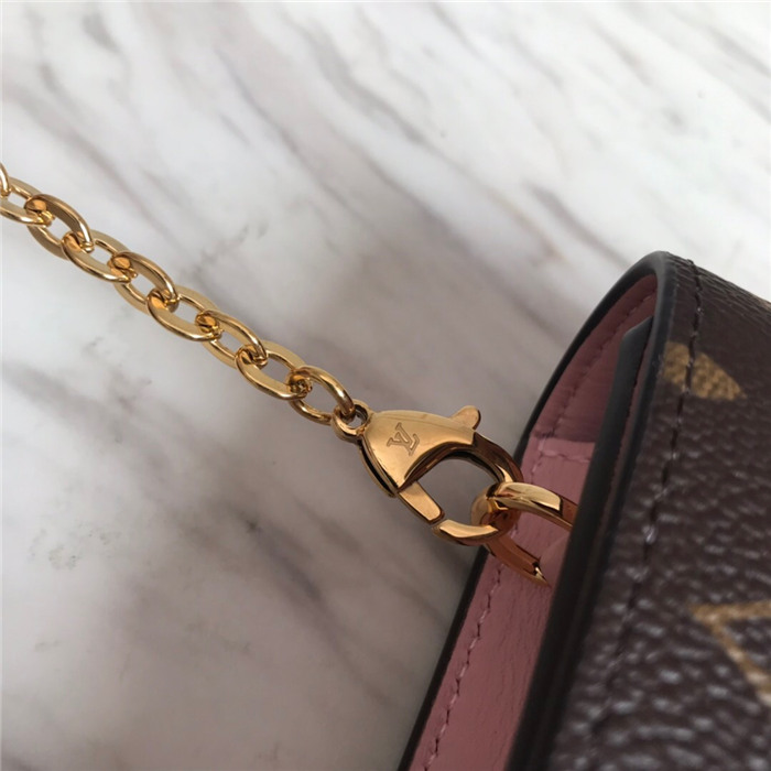 Louis Vuitton FLORE CHAIN WALLET Rose Ballerine High