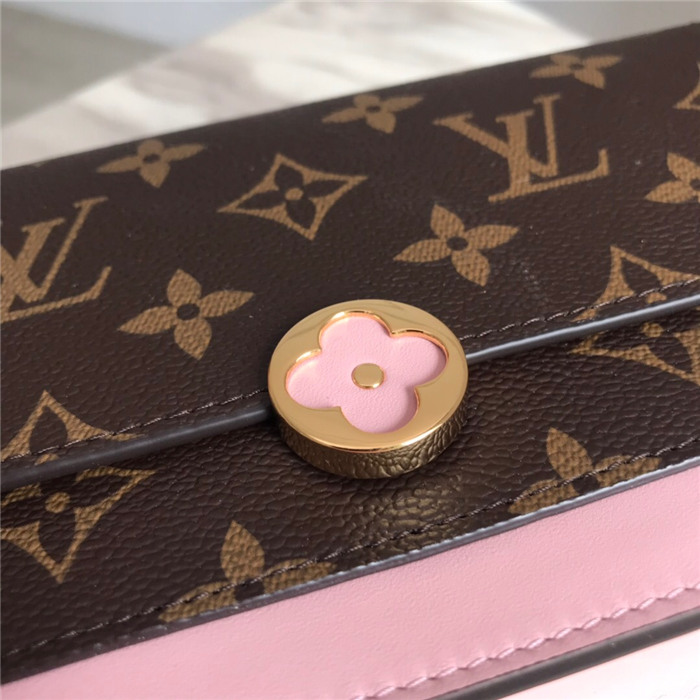 Louis Vuitton FLORE CHAIN WALLET Rose Ballerine High