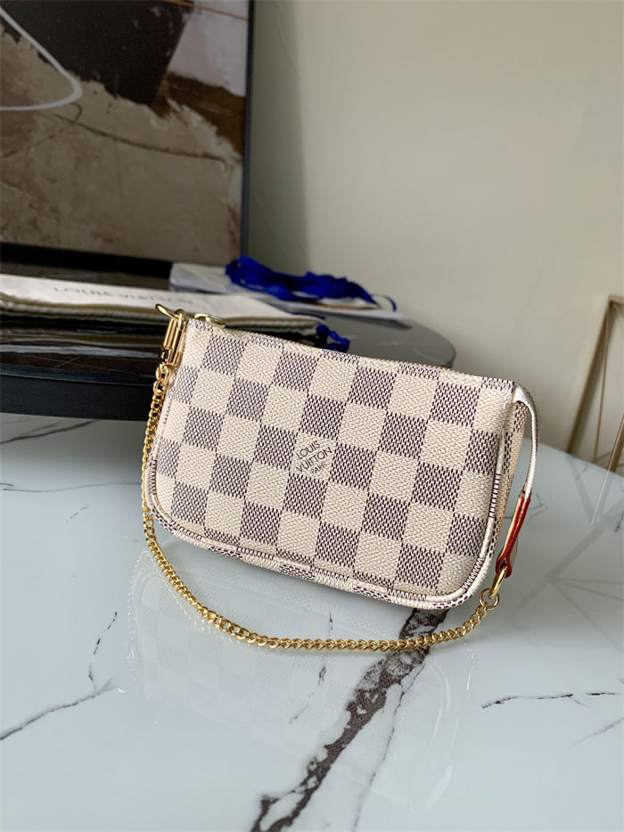 Louis Vuitton MINI POCHETTE ACCESSOIRES Damier Azur High