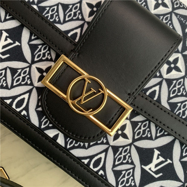 Louis Vuitton DAUPHINE MM BAG Since 1854 Jacquard textile Black Top