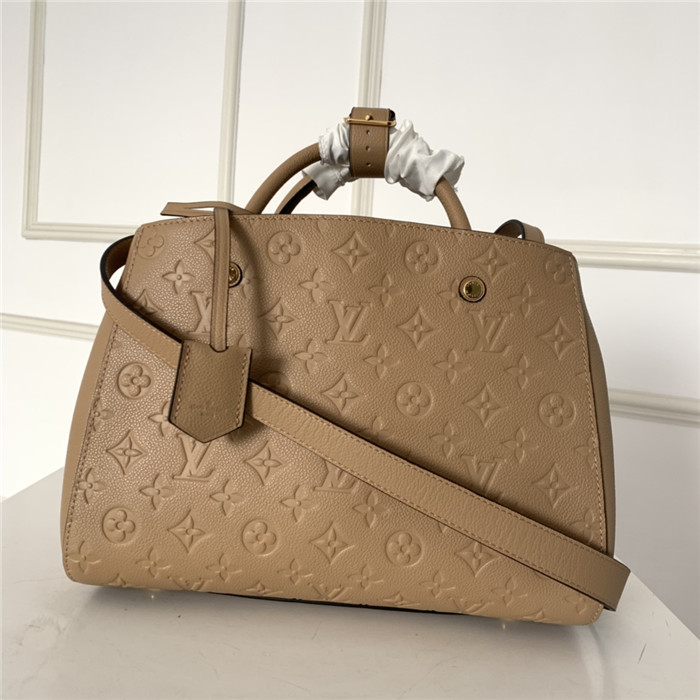 Louis Vuitton MONTAIGNE MM Monogram Empreinte Taupe High