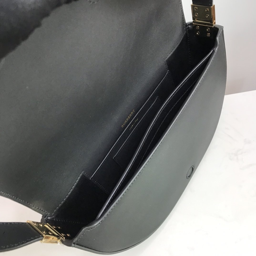 Small Leather Olympia Bag Black High