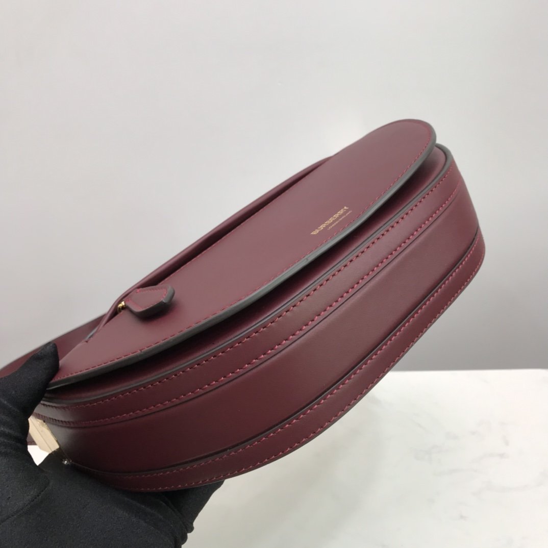 Small Leather Olympia Bag Burgundy High