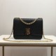 Medium Quilted Monogram Lambskin TB Bag Black High