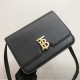 Medium Grainy Leather TB Bag Black High