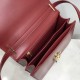 Medium Leather TB Bag Burgundy High