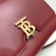 Medium Leather TB Bag Burgundy High