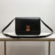 Medium Leather TB Bag Black High