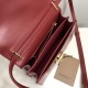 Small Leather TB Bag Small Burgundy High