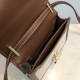 Mini Two-tone Canvas and Leather TB Bag Brown High