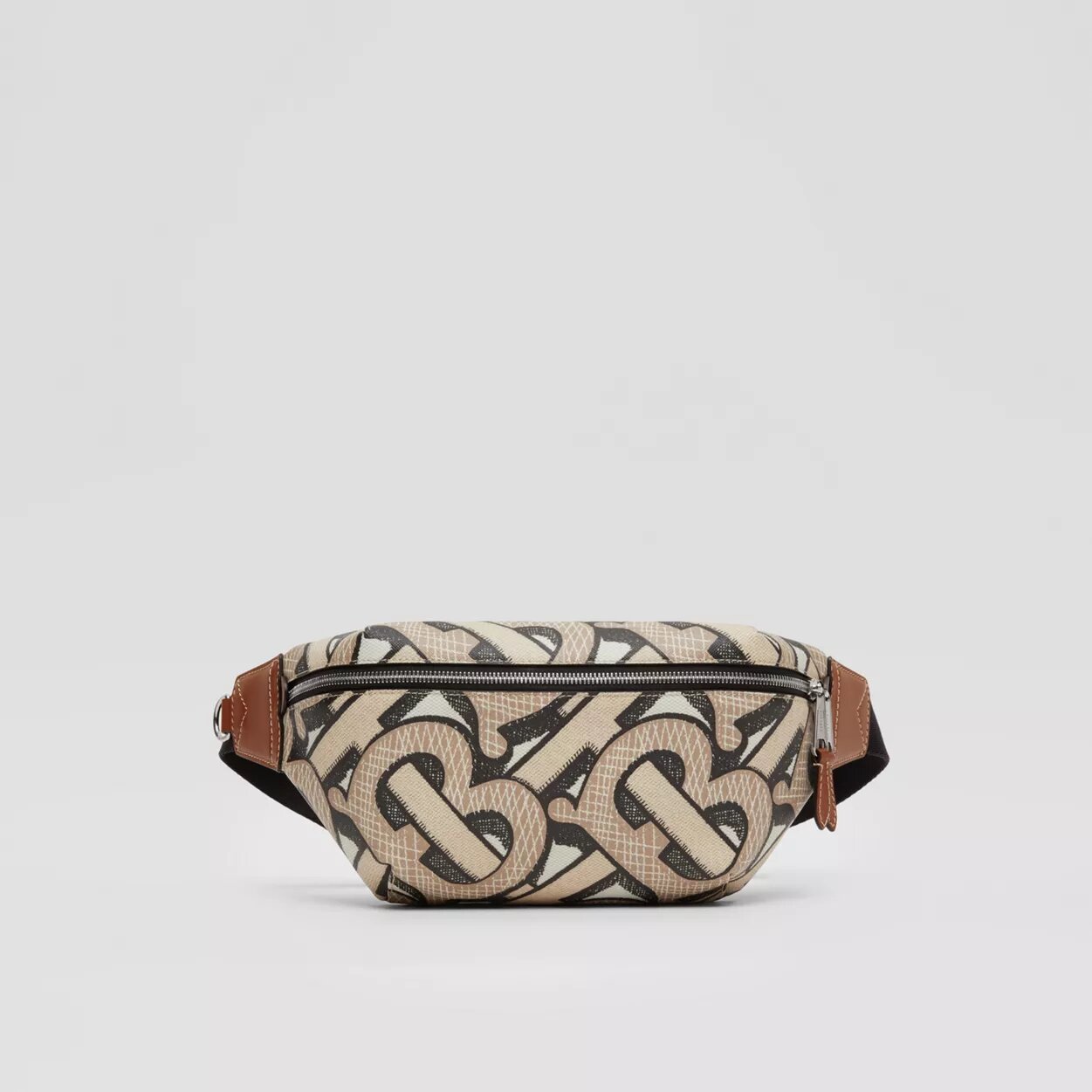 Monogram Print E-canvas Sonny Bum Bag Dark beige High