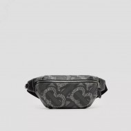 Monogram Print E-canvas Sonny Bum Bag Graphite High