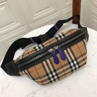 Medium Vintage Check Bonded Cotton Bum Bag Black Strap High