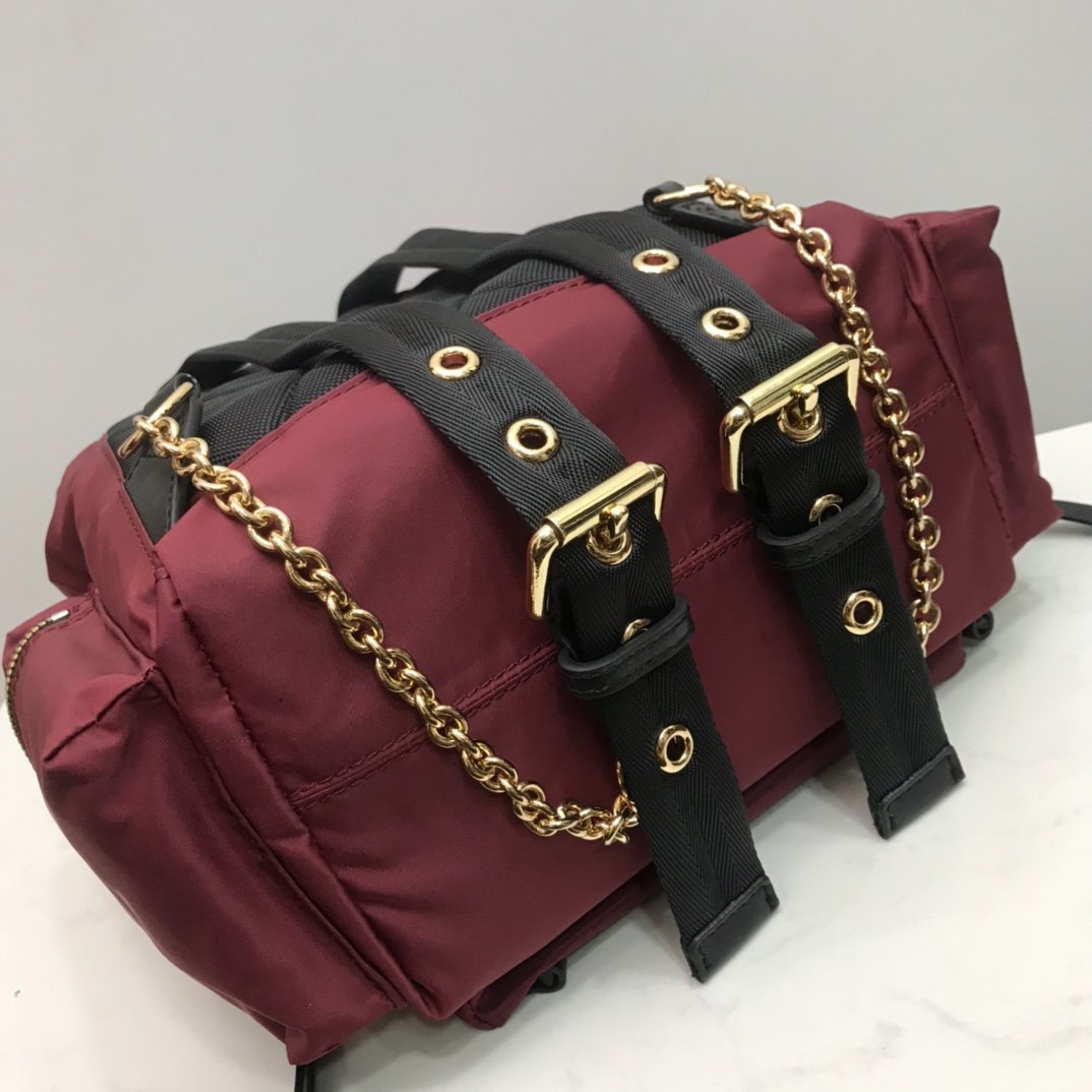 Burberry Rucksack Backpack Burgundy High