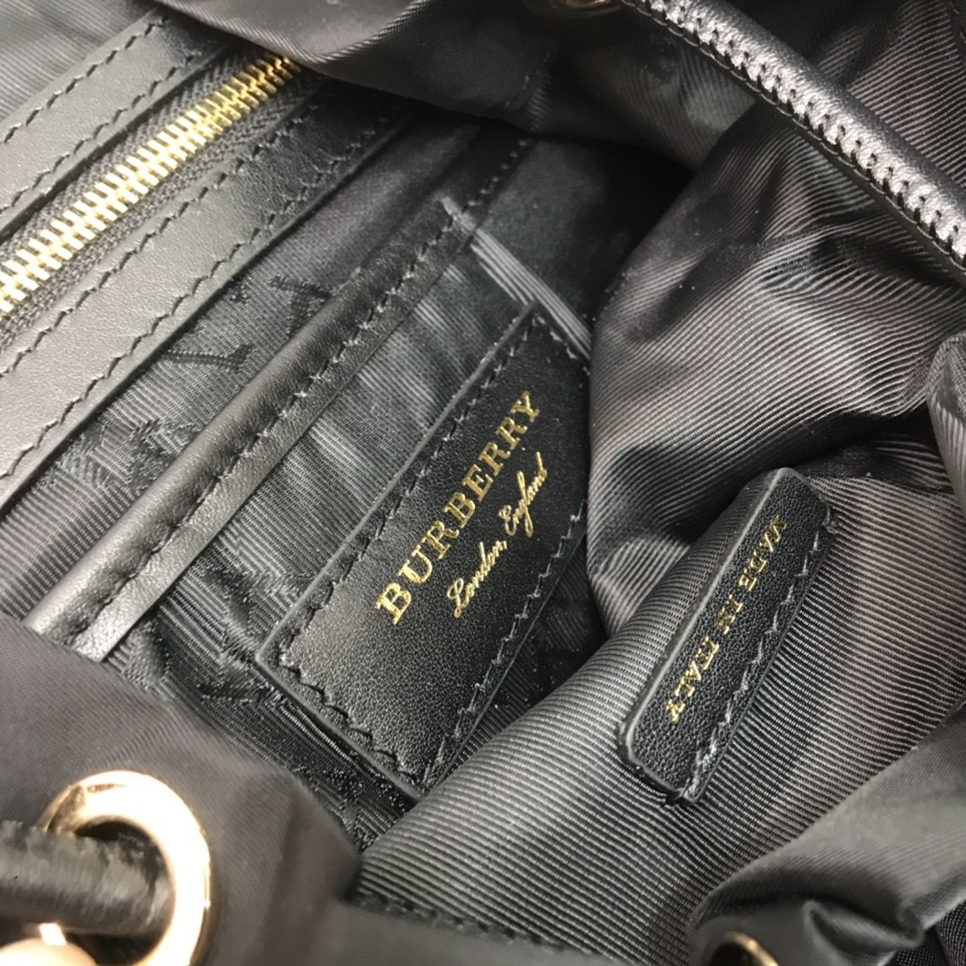 Burberry Rucksack Backpack Black Brown High