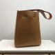 Small Leather Basket Bag Camel High