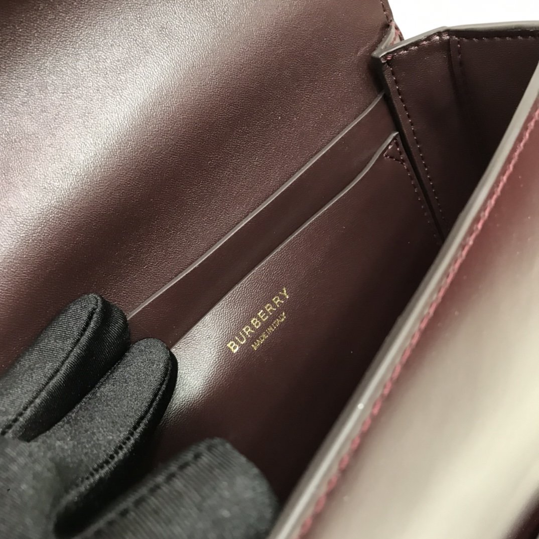 Small Leather Grace Bag Burgundy High