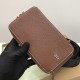 Grainy Leather Phone Case with Detachable Strap Tan High