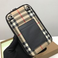 Vintage Check Phone Case with Detachable Strap Archive Beige High