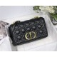 MEDIUM Dior CARO BAG Supple Cannage Calfskin Black High