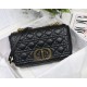 MEDIUM Dior CARO BAG Supple Cannage Calfskin Black High