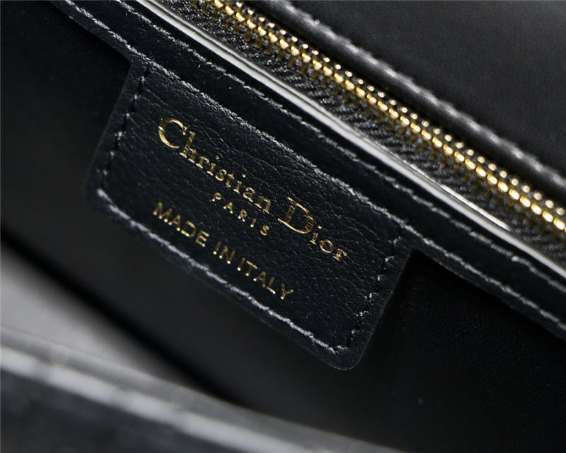 MEDIUM Dior CARO BAG Supple Cannage Calfskin Black High